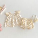 【73-100cm】セットアップ ベビー 女の子 刺繍 フリル - 画像 (6)