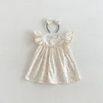 【66-140cm】ロンパース or ワンピース ベビー 女の子 花柄 肩フリル - 画像 (9)