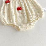 【66-90cm】キャミロンパース ベビー かわいいドット きのこ柄 - 画像 (9)