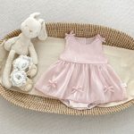 【66-90cm】ロンパース ベビー 女の子 チューリップ 蝶結び - 画像 (5)