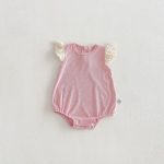 【66-90cm】ロンパース ベビー スウィート フリルスリーブ - 画像 (4)