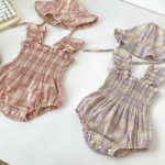 【66-90cm】ロンパース＆帽子 ベビー フリル スクエアネック - 画像 (10)
