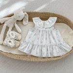 【73-100cm】ワンピース ベビー 女の子 スウィート 丸襟 小花柄 - 画像 (9)