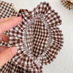 【66-100cm】セットアップ ベビー チェック フリル トップス＆パンツ - 画像 (12)