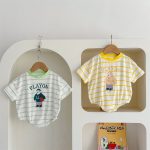 【66-100cm】ロンパース クマ ボーダー 赤ちゃん服 - 画像 (7)