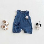 【66-90cm】オールインワン デニム ノースリーブ - 画像 (2)
