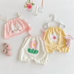 【66-90cm】サロペット フラワー柄 可愛い 赤ちゃん服 - 画像 (11)