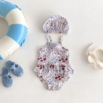 【66-100cm】水着 可愛い フラワー スイムウェア