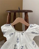 【73-120cm】ワンピース ベビー 女の子 パフスリーブ 花柄 - 画像 (9)