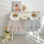 【73-100cm】ワンピース ベビー 女の子 スウィート 丸襟 小花柄 - 画像 (11)