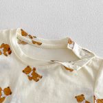 【66-90cm】セットアップ デニムロンパース＆Tシャツ ベビー くま柄 - 画像 (10)