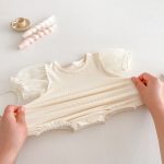 【66-90cm】セットアップ ベビー パフスリーブ ロンパース&キャミソール - 画像 (10)