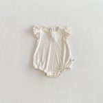 【66-90cm】ロンパース ベビー スウィート フリルスリーブ - 画像 (3)