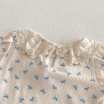 【66-90cm】セットアップ Tシャツ＆サロペットロンパース 総柄蝶結び - 画像 (10)