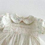 【66-90cm】ロンパース グリーン 花 プリンセス おしゃれ 女の子 - 画像 (9)