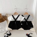 【66-90cm】サロペットorTシャツ カジュアル シンプル 赤ちゃん服 - 画像 (9)