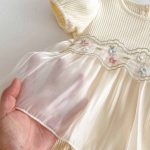 【66-90cm】ロンパース&帽子 ベビー 女の子 クリーム ワンピース風 - 画像 (13)