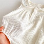 【66-90cm】ロンパース  ベビー ノースリーブ くま刺繍 - 画像 (12)