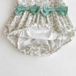 【66-90cm】ロンパース ベビー 花柄 ダブル蝶結び - 画像 (13)