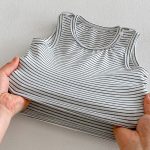 【66-90cm】二点セット 刺繍サロペット＆ボーダータンクトップ - 画像 (11)