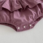 【66-90cm】セットアップ ブラウス＆サロペットロンパース フリル襟 小花柄 - 画像 (12)