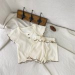 【73-100cm】ルームウェア セット ワッフル生地 着心地良い - 画像 (4)