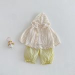 【73-110cm】カーディガン 小花柄 可愛い フード付き - 画像 (7)