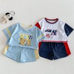 【73-120cm】セットアップ サッカーロゴ カジュアル 子供服 - 画像 (8)