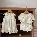 【73-110cm】ロンパース or ワンピース ベビー 女の子 ハート柄