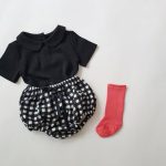 【66-100cm】Tシャツ or ショートパンツ ベビー 無地 ドット&チェック柄 - 画像 (4)