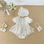 【66-90cm】ロンパース レース フラワー ベビー服 - 画像 (3)