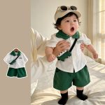 【73-100cm】セットアップ ダイナソー 可愛い トップス＆ボトムス - 画像 (3)