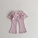 【73-120cm】ベビー 女の子 ワンピースリボン パンツ - 画像 (5)
