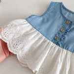 【予約販売】【73-120cm】セットアップ デニム ノースリーブ 着心地良い - 画像 (13)