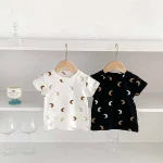 【73-100cm】半袖 Tシャツ ベビー 韓国風 月柄 - 画像 (2)
