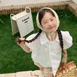 【80-130cm】シャツ 女の子 刺繍 パフスリープ おしゃれ - 画像 (2)