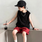 【100-170cm】ベスト 男の子 無地 シンプル ゆったり - 画像 (5)