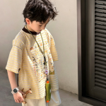 【100-170cm】半袖Ｔシャツ 男の子 ボーダー柄 カジュアル - 画像 (4)