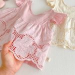 【73-100cm】セットアップ ベビー 女の子 刺繍 フリル - 画像 (12)