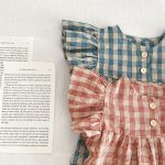 【66-100cm】セットアップ ベビー 女の子 フリル袖 チェック - 画像 (14)