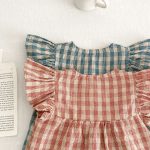 【66-100cm】セットアップ ベビー 女の子 フリル袖 チェック - 画像 (15)