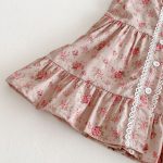 【90-140cm】ワンピース 女の子 おしゃれ 花柄 レトロ - 画像 (12)