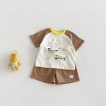 【73-120cm】セットアップ カラーバリ カートゥーン 可愛い ベビー服 - 画像 (3)