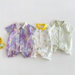 【66-90cm】オールインワン 総柄アート 可愛い ベビー服 - 画像 (2)