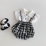 【66-100cm】トップス or サロペット ベビー チェック お出かけに - 画像 (2)
