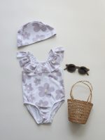 【80-130cm】水着 フリルデザイン UVカット リゾート スイムウェア - 画像 (12)