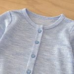 【73-100cm】セットアップ ブルーカーディガン＆花柄ブルマ おしゃれ ベビー服 - 画像 (9)