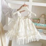 【73-100cm】ワンピース 蝶結び メッシュ 女の子 おしゃれ - 画像 (5)