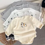 【66-90cm】ロンパース ベビー クールネック カートゥーン