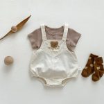 【66-90cm】セットアップ 熊さん 可愛い サロペット＆Ｔシャツ - 画像 (4)